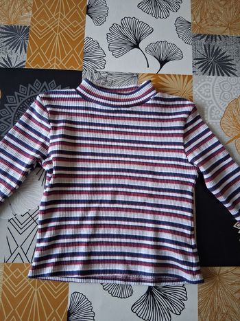 Sous-pull fille a rayures colorées 6 ans