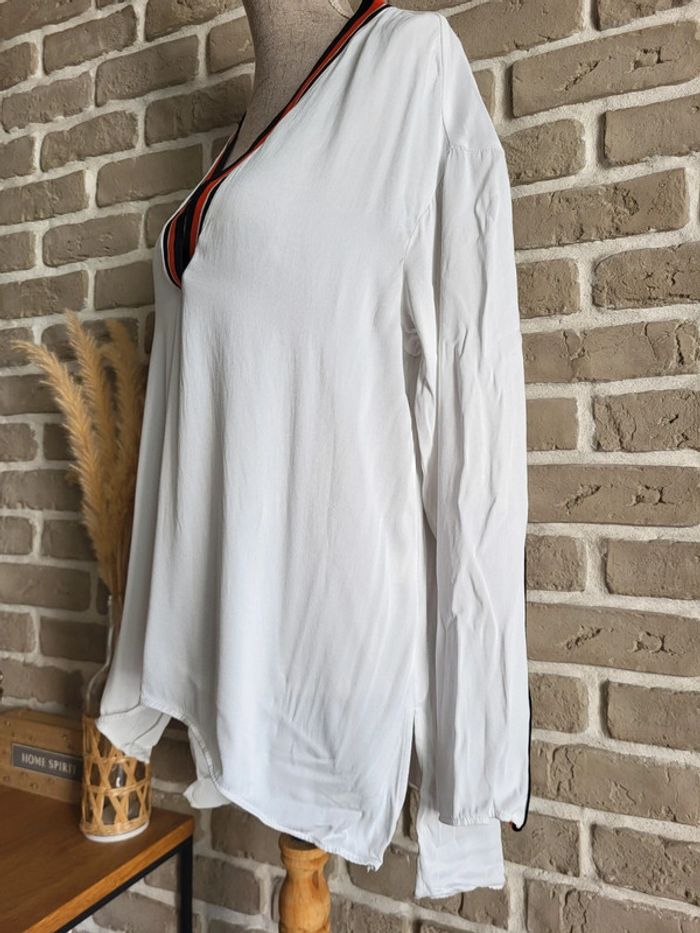 Blouse fluide blanche Zara - sportswear vintage - photo numéro 7
