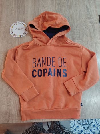 Sweat orange garçon 3ans okaidi