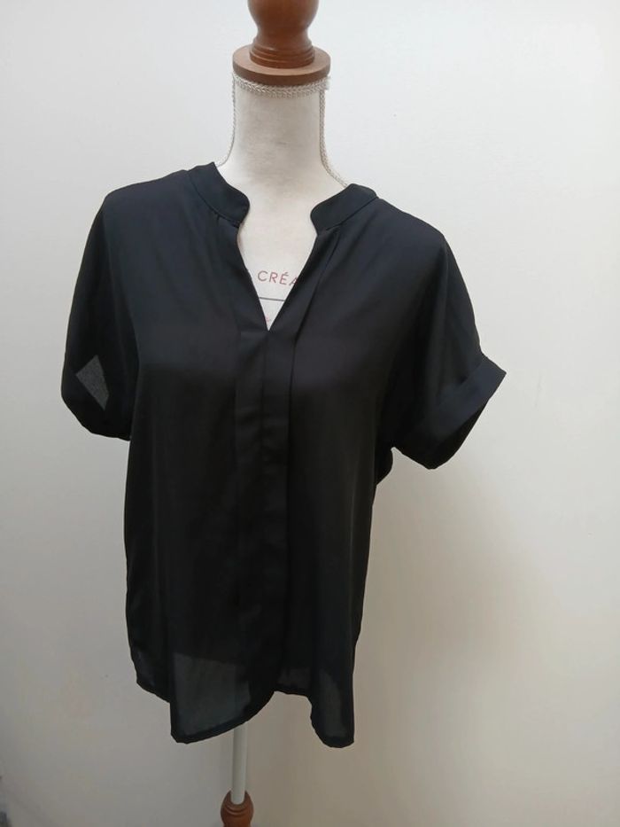 Blouse manches courtes noire Shein taille L