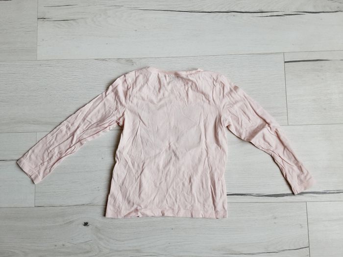 Vêtement fille tee-shirt manches longues rose chats velours noir Kiabi 5 ans - photo numéro 3