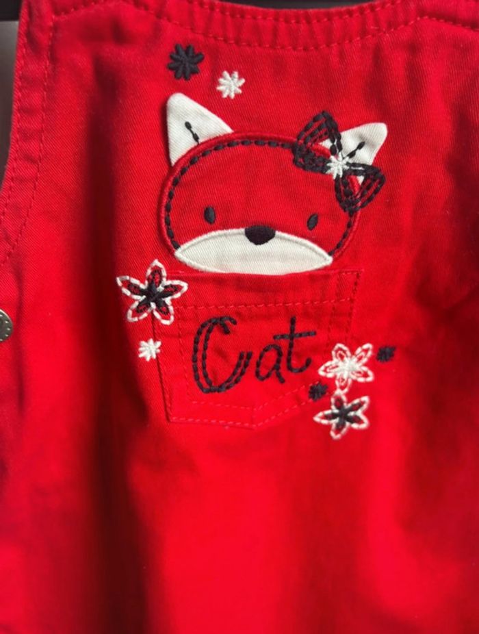 🌸 Adorable Robe Salopette Chat 😻 | 12 mois | Très bon état ! - photo numéro 2