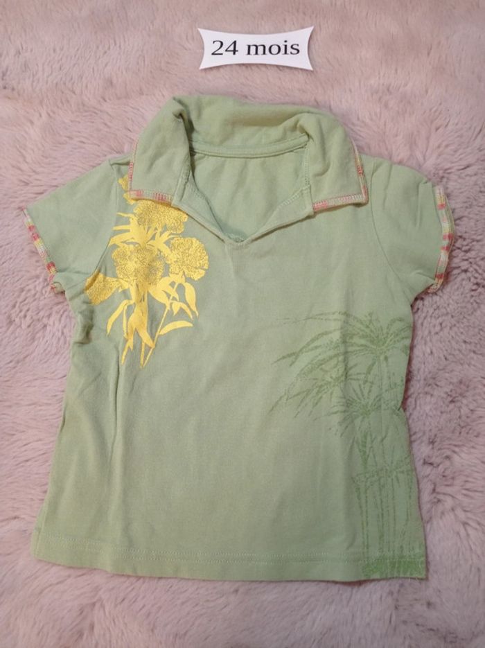 T-shirt vert 2 ans
