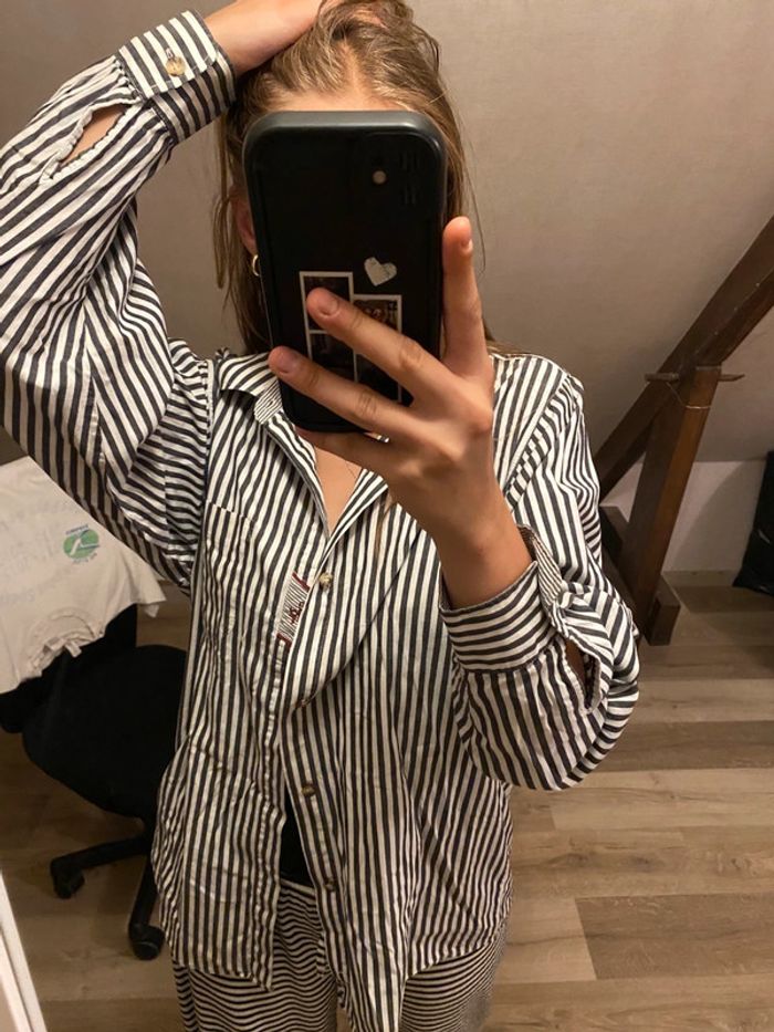 chemise rayé homme C17 taille M - photo numéro 2
