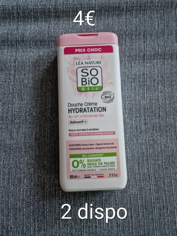Gel douche so bio etic lait d'amande bio 650ml