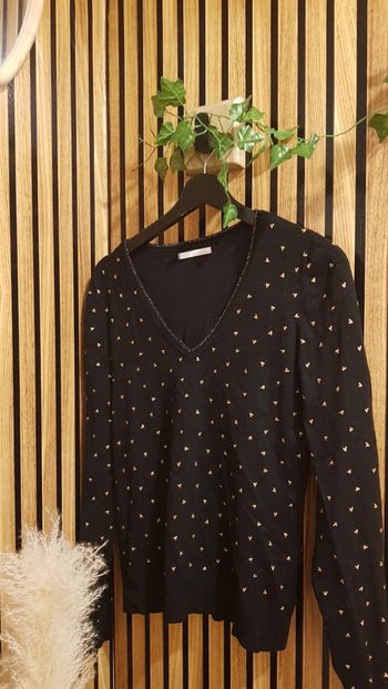 Pull  coeur doré