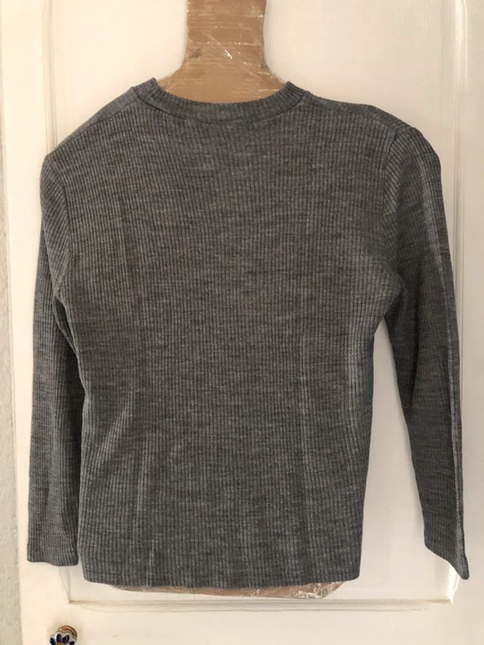 MM3- Pull gris vintage côtelé T 42-44 - photo numéro 2