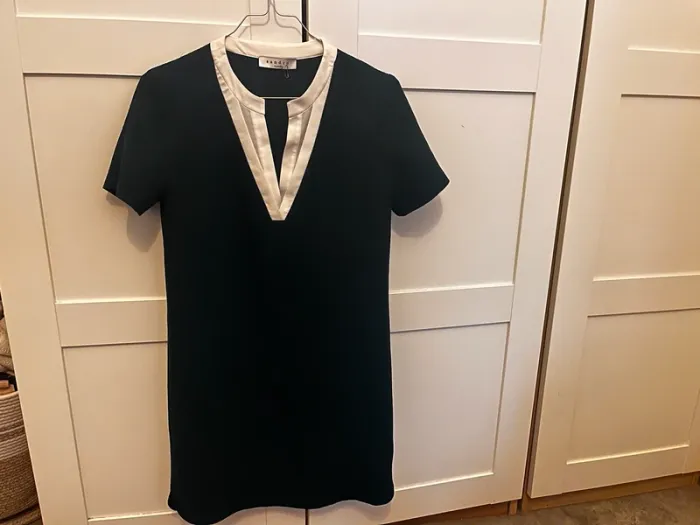 Robe habillée verte foncée avec effet chemisier - photo numéro 9