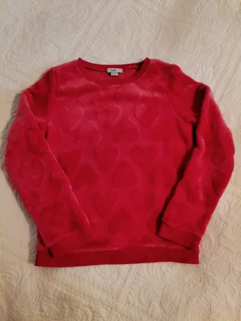Sweat tout doux - rouge - La Halle - 10 ans