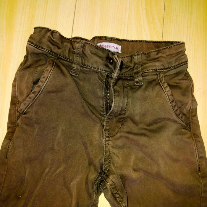 Pantalon marron U essentiel 5 ans réglable a la taille - photo numéro 3