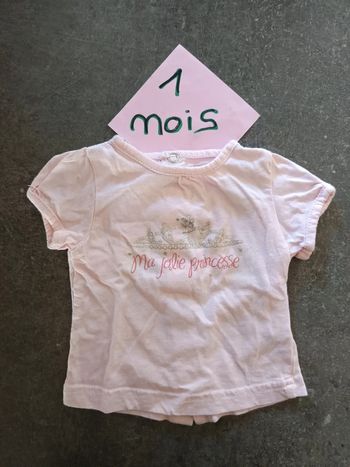 T-shirt "ma jolie princesse" 1 mois