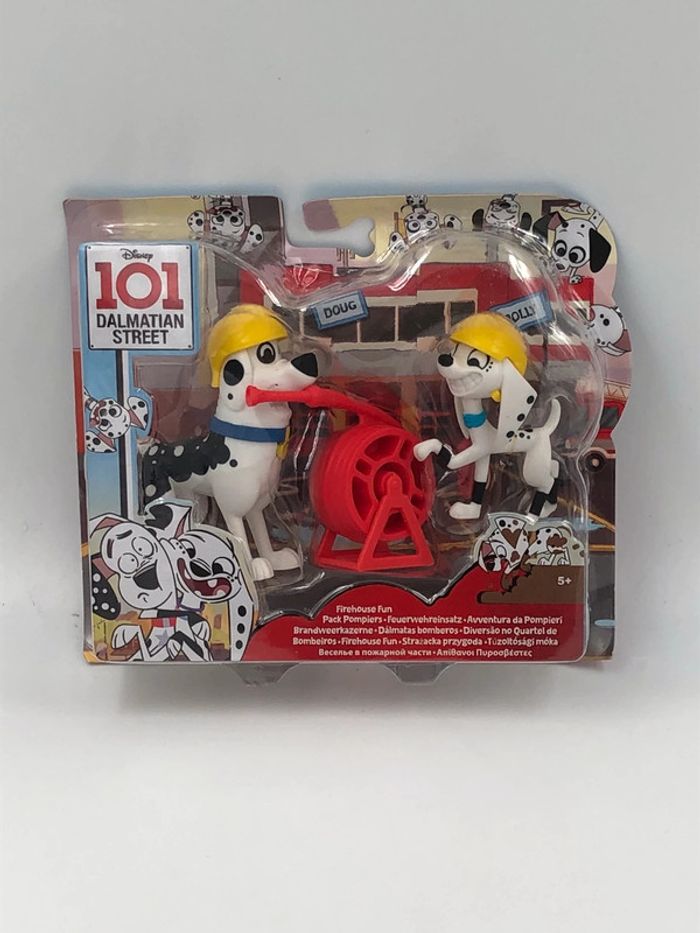 Coffret Figurines Disney les 101 Dalmatiens pack pompier Mattel neuf