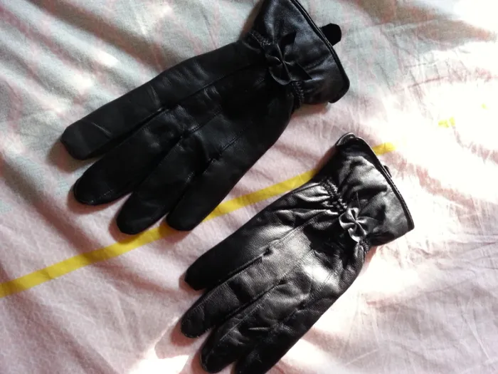 Gants noir en cuir taille M - photo numéro 4