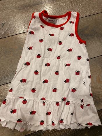 Robe blanche coccinelles 9 mois