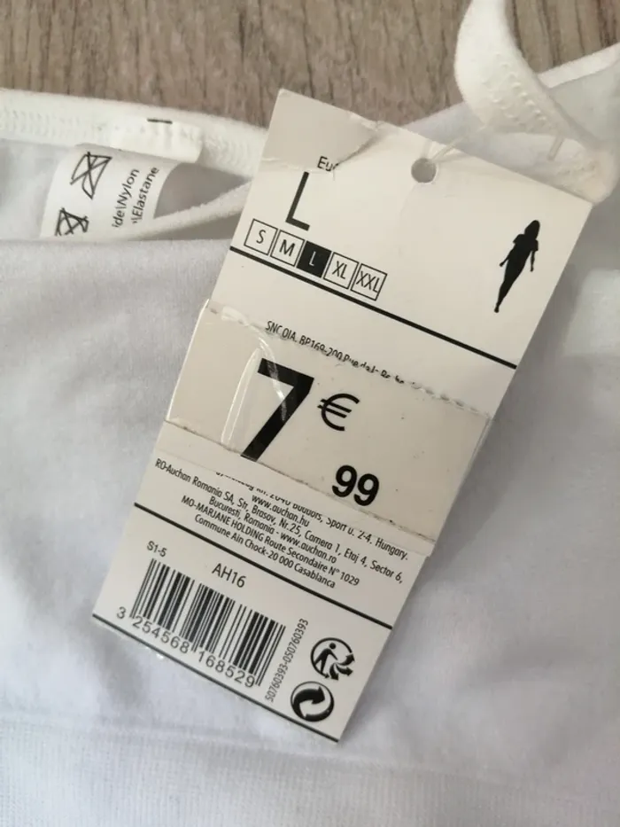 Lot de 4 brassières blanches fines bretelles non réglables / in extenso / (L) - photo numéro 4