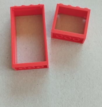 Lot d'encadrement porte et fenêtre rouge lego 