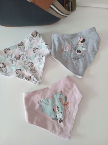 3 bavoirs bébé fille