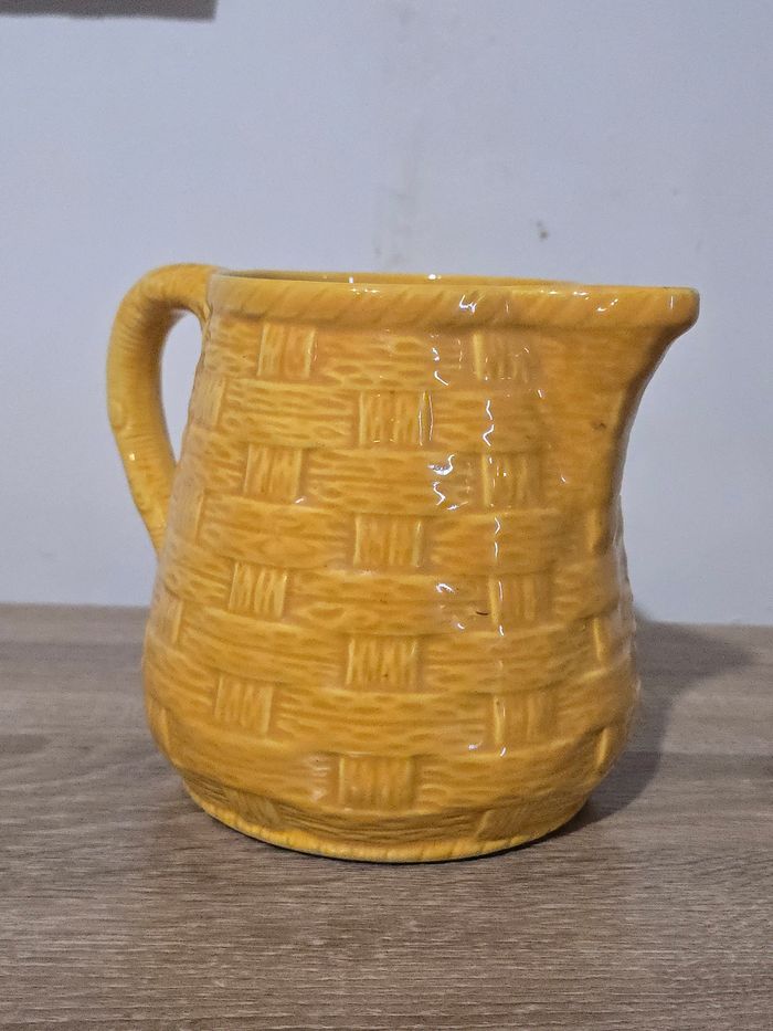 Ancien  Pichet Jaune Cruche Design Vintage Rétro Sarreguemines - photo numéro 6