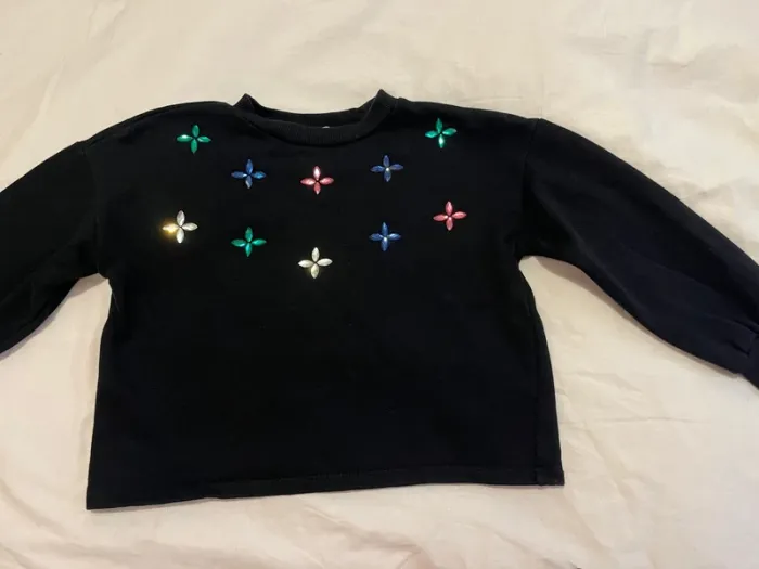Sweat-shirt noir mango 5 6 ans - photo numéro 2