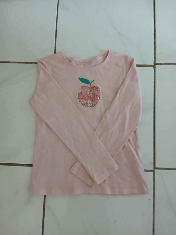 Pull fin en coton fille taille 8 ans marque inextenso tres bonne etat - photo numéro 3