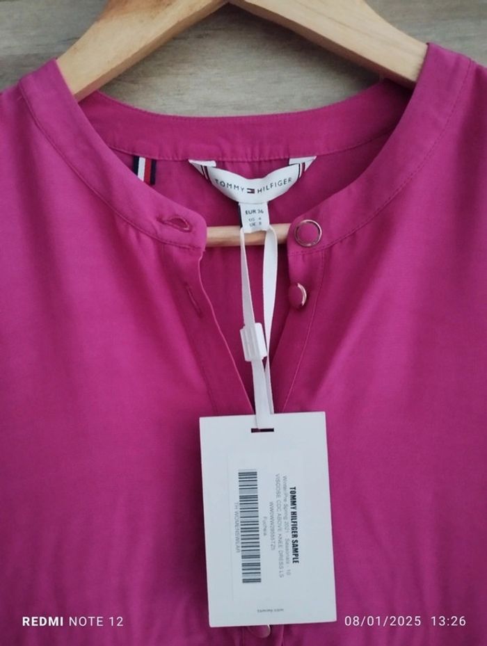 Robe chemise Tommy Hilfiger rose fushia taille 36 neuf étiquettes - photo numéro 3