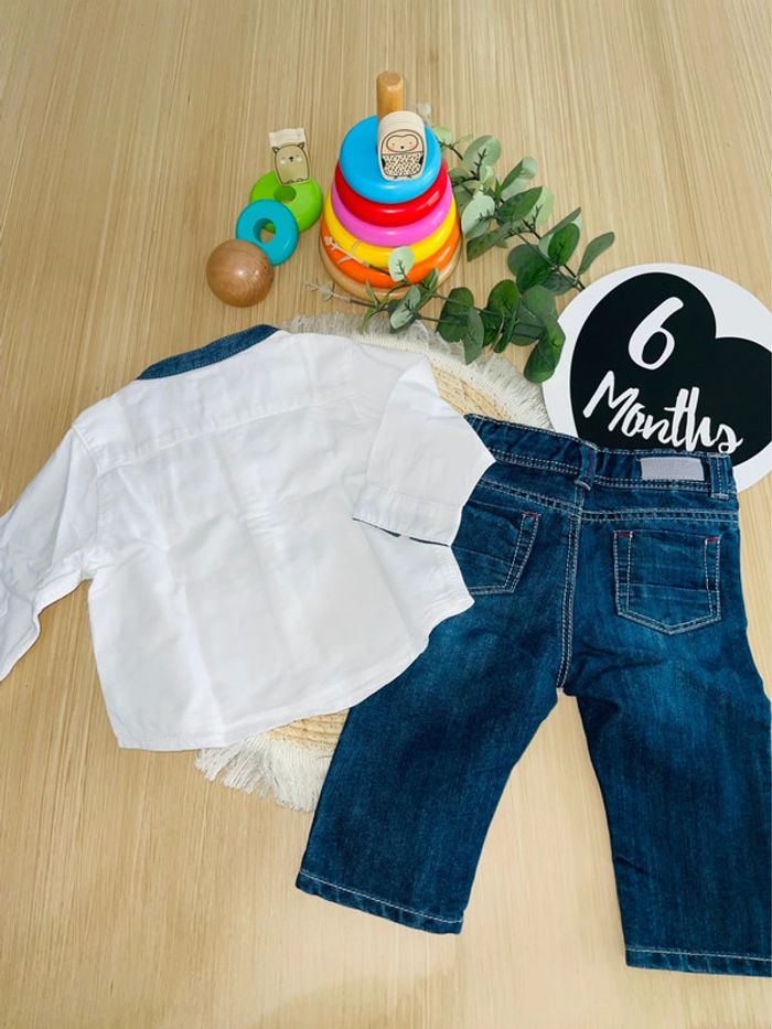 Ensemble chemise et jean 6 mois obaïbi - photo numéro 2