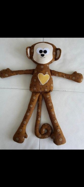 Peluche singe en tissu neuve