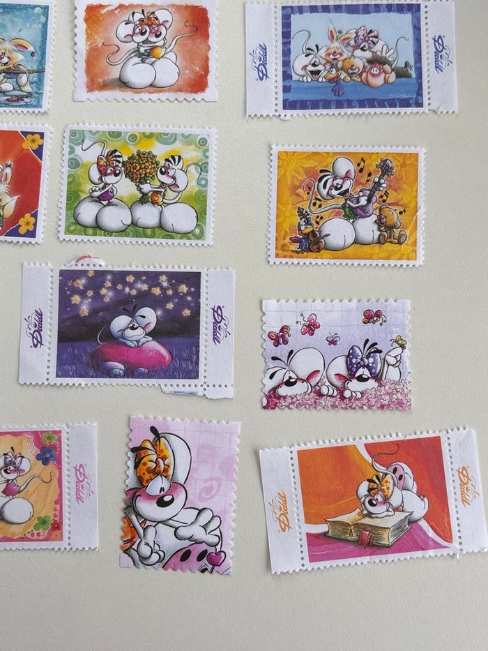Lot de 12 timbres diddl - ancienne collection - vintage - années 2000 - photo numéro 5