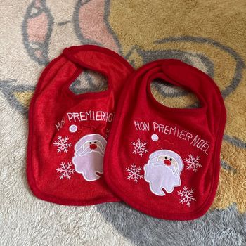 Lot de 2 bavoirs Noël