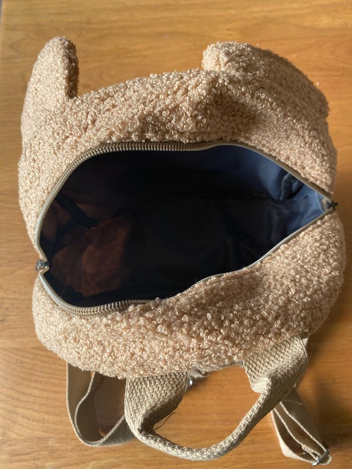 Sac a dos personnalisé pour enfant ourson beige - photo numéro 2