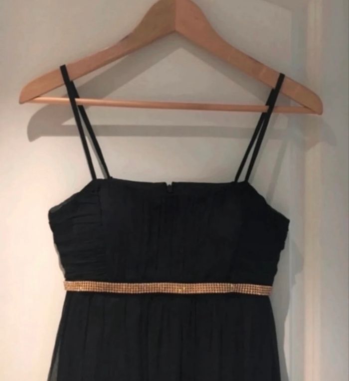 Robe longue noire 100% soie Maison 123 T36 - photo numéro 2