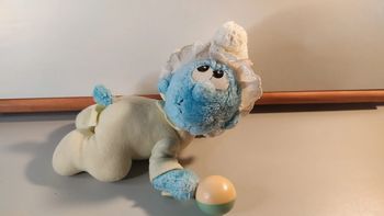vintage peluche bébé schtroumpf