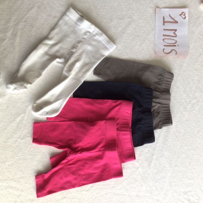 Lot 1 mois fille gilets et leggings - photo numéro 2