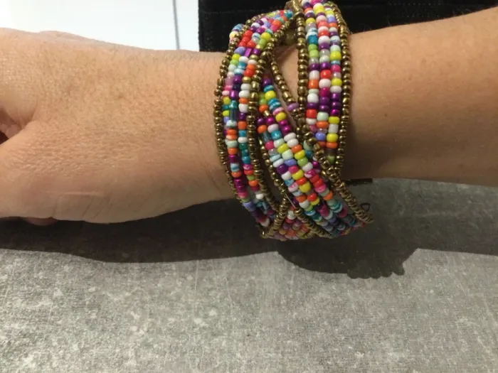 Bracelet perles multicolore