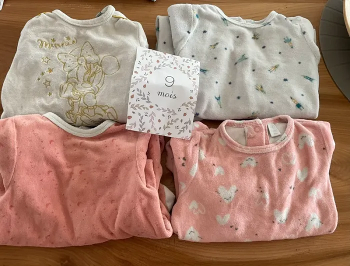 Lot de 8 pyjamas bébé fille 9 mois - photo numéro 8