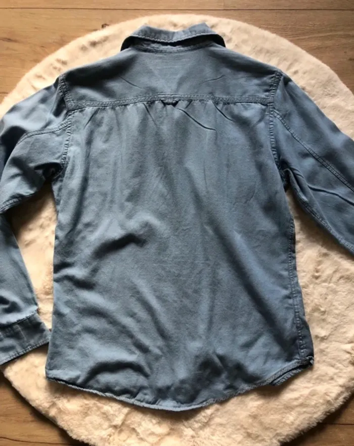 Chemise slim fit bleue douce et fluide Devred M - photo numéro 2