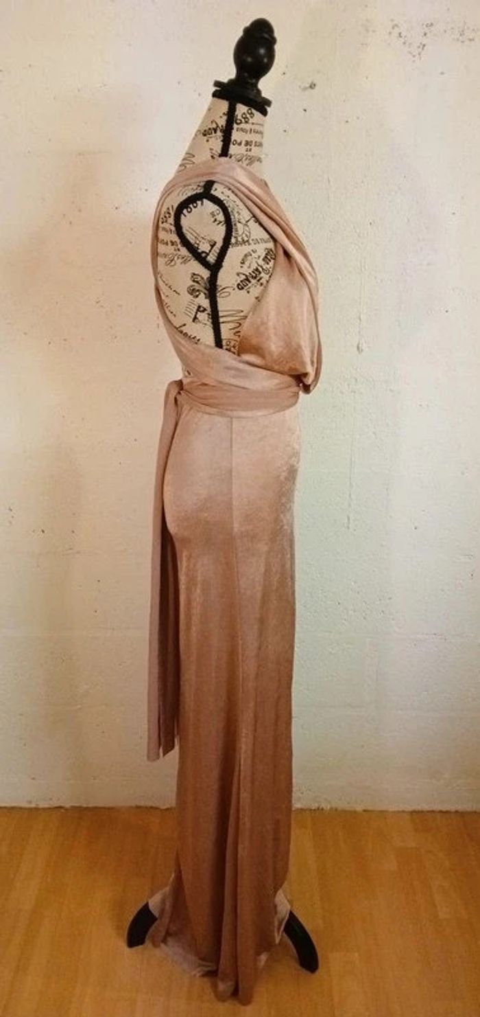 🌸 Robe longue rose poudrée multipositions – TFNC – Taille S – Bon état - photo numéro 7