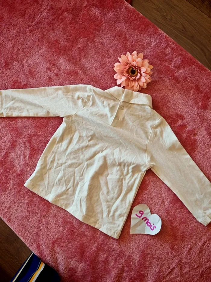 Sous pull blanc cœur - photo numéro 2