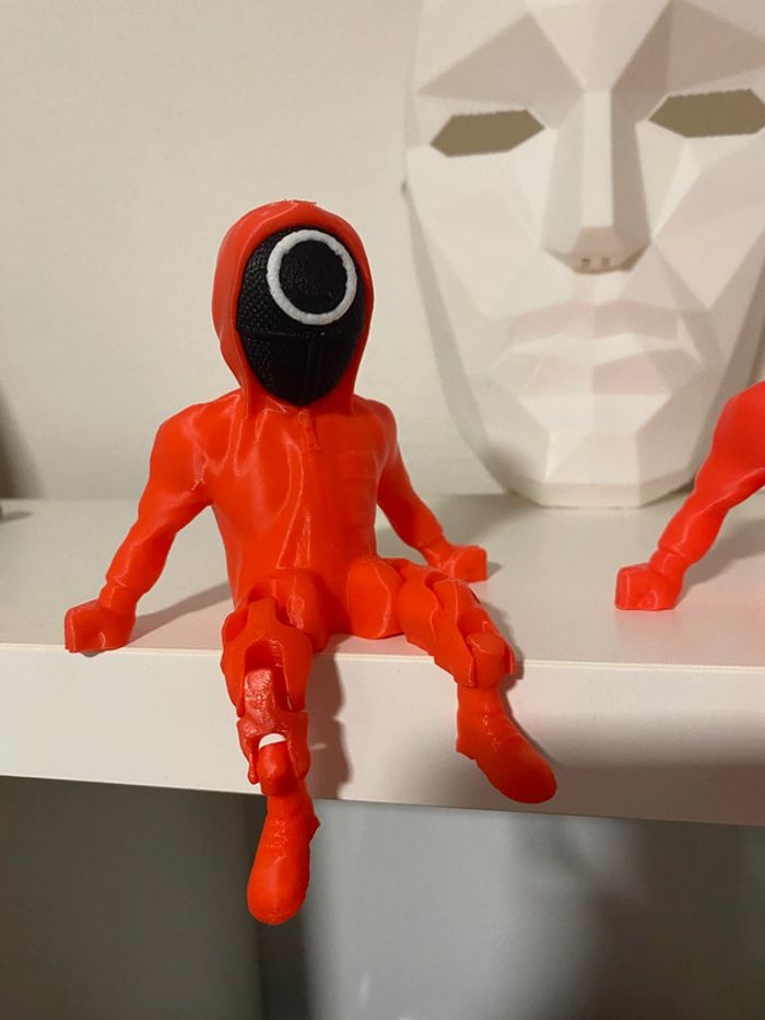 Lot de trois soldats squid game impression 3 D - photo numéro 2