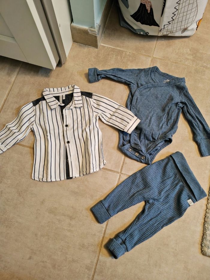 Ensemble bleu bébé garçon 3 mois H&M