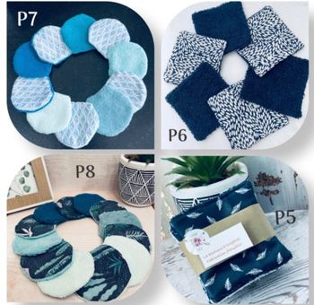 Lingettes lavable et réutilisable lot de 6