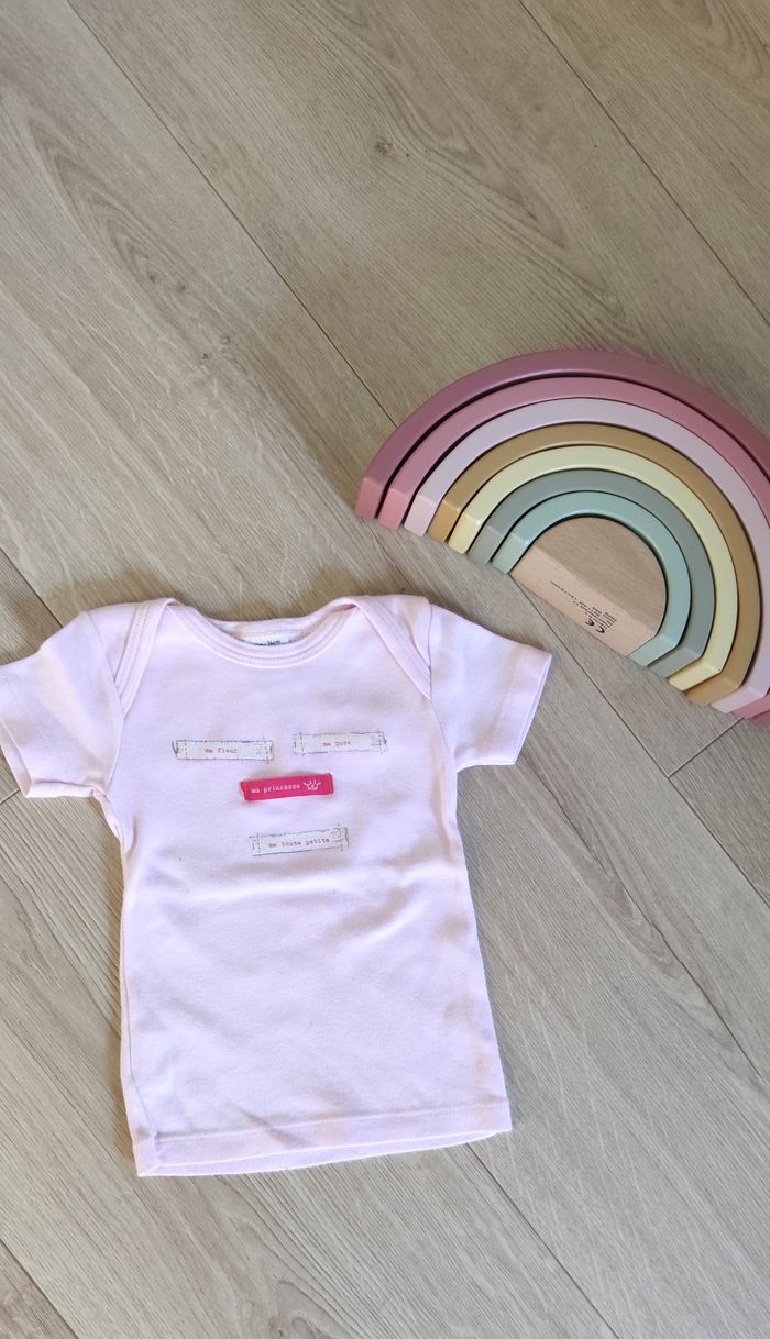 T shirt fille rose 74