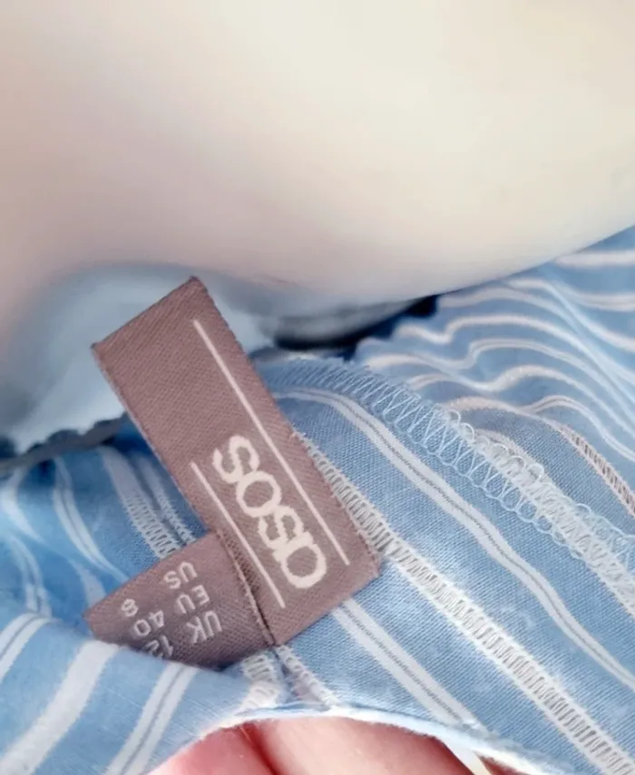 Robe courte bleues blanches rayées asos 40 - photo numéro 8