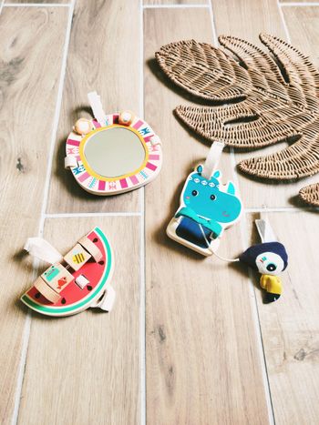 🦏Lot de 3 sets d'activité /d'éveil Marius le Rhinoceros en bois marque Lilliputiens