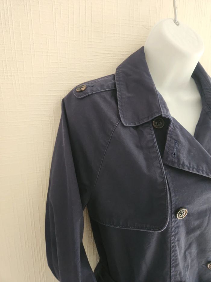 Trench coat bleu marine Zara 14 ans 164 cm - photo numéro 3
