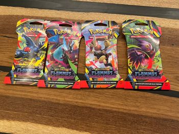 Lot 4 Boosters Pokémon - ME02 Flammes Fantasmagoriques - Artset Complet FR