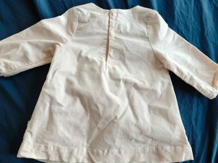 Robe manches longues fille hiver Obaïbi rose 68 cm - photo numéro 2