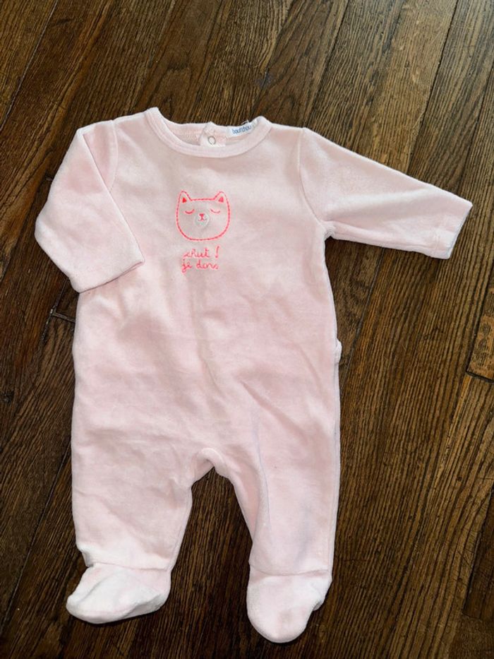 pyjama velour Bout'chou 1 mois