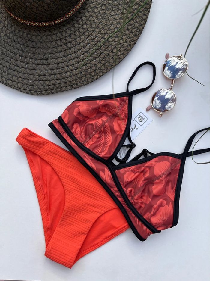 Bas de maillot orange à rayures - photo numéro 9