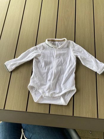 Body manches longues façon polo 3 mois 59cm